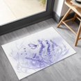 thumbnail image 2 of Lavender Area Rugs, Butterfly Floral Botanical Pattern Carpet, Washable Non Slip Low Pile Soft Rug for Living Room Bedroom Decor Mat 2x3ft, 2 of 7