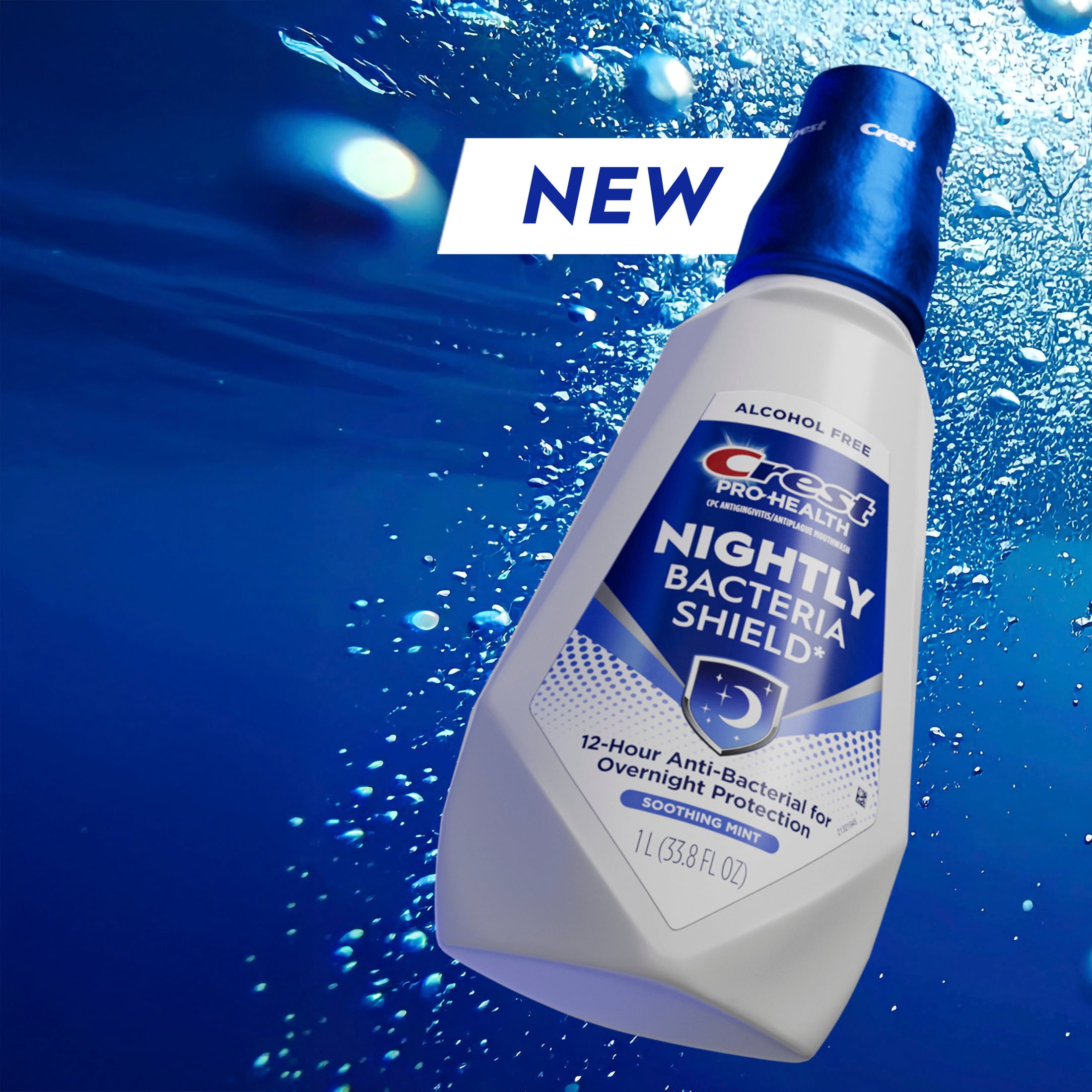 Crest Mouthwash ProHealth Nightly Bacteria Shield, AntiBac