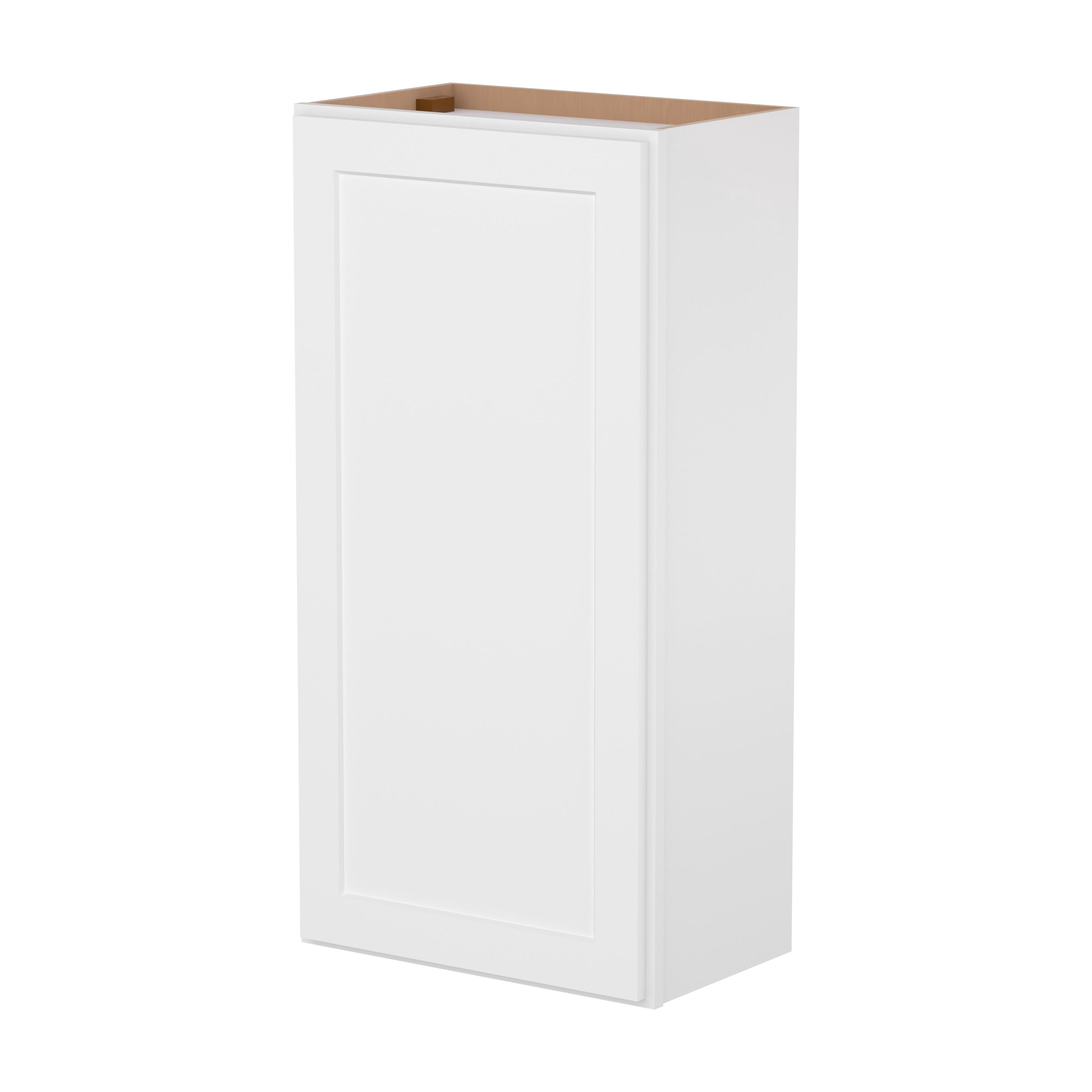 Furinno Shaker 1 Door 3 Shelves Wall Kitchen Cabinet, Ready to Assemble, 12 D x 21 W x 42 H, White