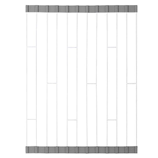 Inteprter Estante enrollable para secar platos, escurridor plegable, estante de almacenamiento para fregadero, estante para platos, estante para el hogar, Cocina y Comedor Inteprter HA018237-00