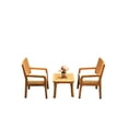 thumbnail image 4 of Grade-A Teak Dining Set: 2 Seater 3 Pc: Giva Side Table And 2 Maldives Arm Chairs Outdoor Patio WholesaleTeak #51ML0103, 4 of 6