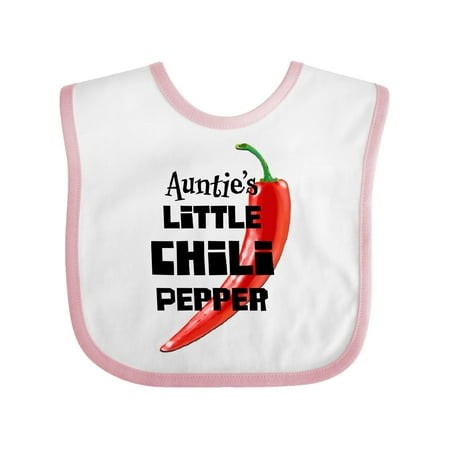 

Inktastic Auntie s Little Chili Pepper Gift Baby Boy or Baby Girl Bib