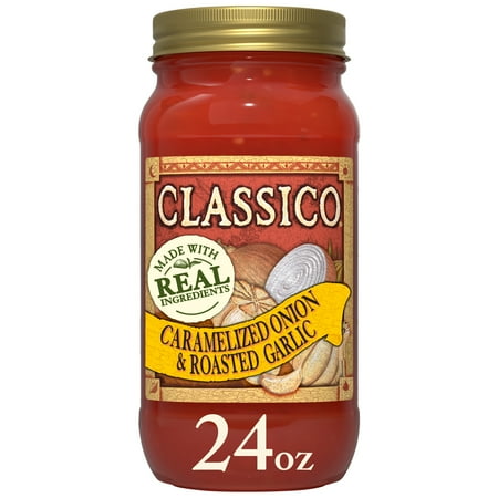 Classico Caramelized Onion & Roasted Garlic Spaghetti Pasta Sauce, 24 oz. Jar