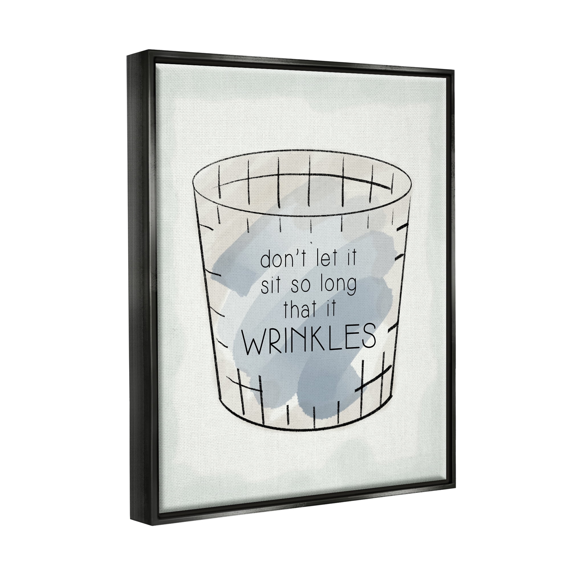 Stupell Industries Laundry Reminder Phrase Typography Painting Black Floater Framed Art Print Wall Art, 17 x 21