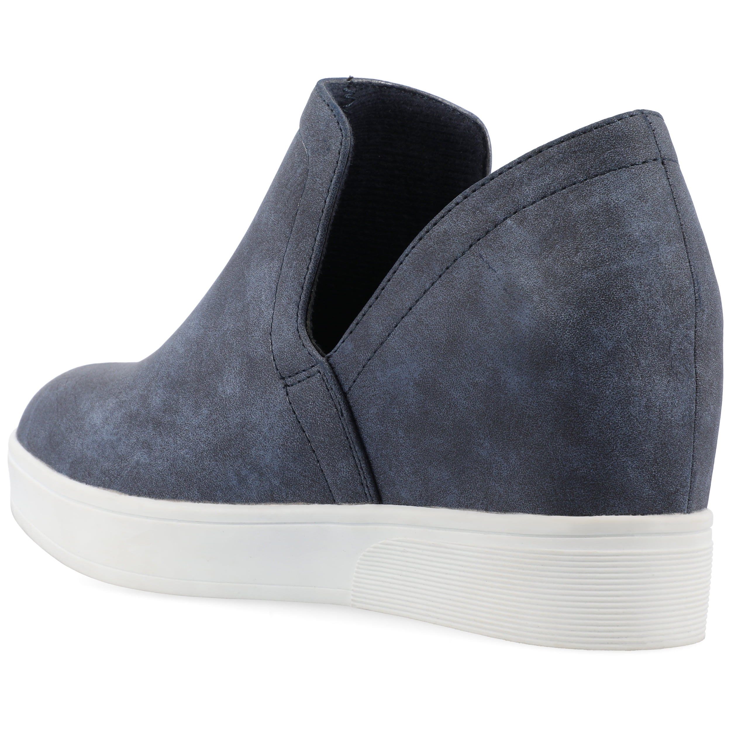 Journee Womens Cardi Round Toe Slip On Wedge Sneakers, Widths Available