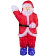 thumbnail image 2 of Northlight LED Lighted Waving Santa Claus Acrylic Commercial Grade Outdoor Christmas Decoration - 3', 2 of 9