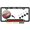 black, variant on Support Firefighters Duty Honor Courage Thin Red Line (Stripe) - Domed Custom-Made Personalized Narrow (Thin) Top 4 Hole Metal Car License Plate Frame with Free caps - Black (Quantity: 1 Frame)