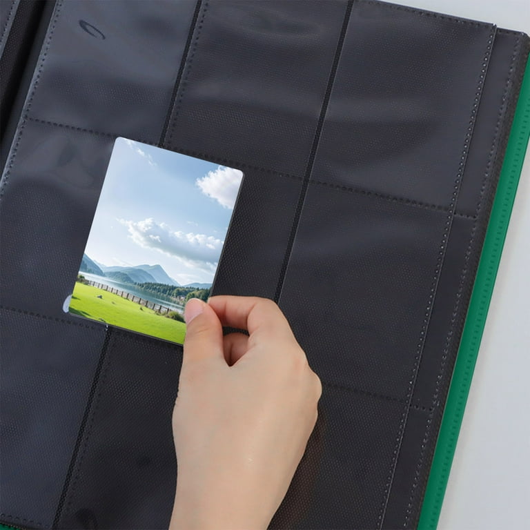 9-Pocket Trading Card Binder with 360 Side-Loading Pockets | Large Capacity Album for Sports Cards & Trading Cards | Waterproof Material with Elastic Strap | Holds Standard 2.5" X 3.5" Cards - Walmart.com 9-Pocket Trading Card Binder with 360 Side-Loading Pockets | Large Capacity Album for Sports Cards & Trading Cards | Waterproof Material with Elastic Strap | Holds Standard 2.5" X 3.5" Cards - Walmart.com