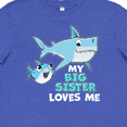 thumbnail image 4 of Inktastic My Big Sister Loves Me with Cute Sharks Youth T-Shirt, 4 of 5