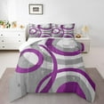 thumbnail image 2 of Erosebridal Abstract Circle Spiral Bedding Twin Comforter Set, Gray Purple Down Comforter, Geometry Room Decor Microfiber 2-Piece, 2 of 8