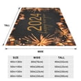 thumbnail image 3 of Salouo HAPPY NEW YEAR 2024 Print Bed Blankets,Flannel Blanket Comfortable Air Conditioning Blanket Lightweight Blanket for Sofa Bed Travel & Couch -40"x30", 3 of 8