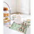 thumbnail image 4 of Eucalyptus Trucks Kitchen Dish Towels for Drying Dishes Set of 3, Spring Farmhouse Floral Sage Green Plaid Waffle Weave Microfiber Hand Tea Bathroom Towels Quick Dry & Absorbent Towel 12x12, 4 of 7