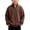 Brown, variant on Iyufng Boys Kids Waffle Texture Quarter Zip Mock Neck Sweatshirts Ribbed Cuff & Hem Relaxed Fit Daily School Long Sleeve Pullover