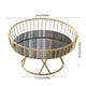 thumbnail image 3 of Bandeja de hierro para frutas y aperitivos con base de mármol | Plato versátil para servir en la mesa de centro del salón | Diseño geométrico blanco o negro | Tamaño: 23 o 27 cm, 3 of 6