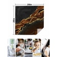 thumbnail image 4 of Brown Marble Cloth Napkins Set of 8 Reusable Dinner Napkins, Gold Abstract Vintage Modern Ombre Art Cocktail Napkin Washable Table Napkins for Wedding/Holiday Party/Baby Shower 20"x20", 4 of 7