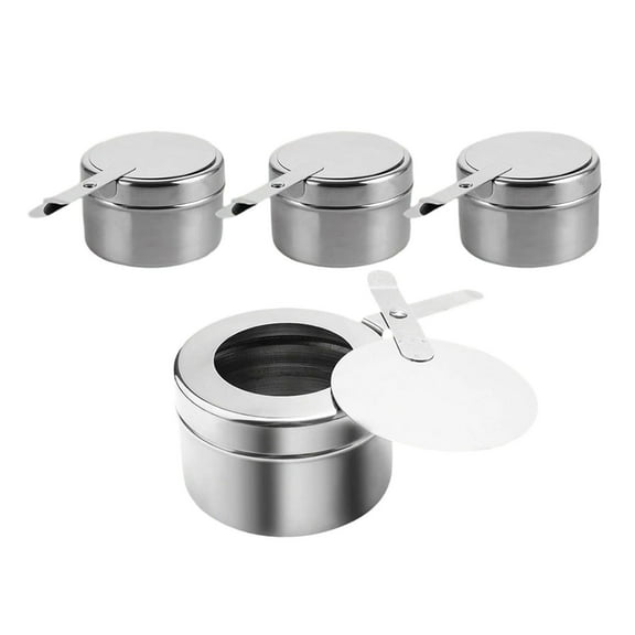 Kuntesetty 4 Pieces Chafing Fuel Holders Canned Heat Box Holders Chafing Dish Fuel Cans
