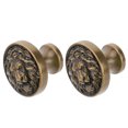 thumbnail image 1 of BRIGHTFUFU Lot de 2 Boutons de Tiroir Rétro Tête de Lion Décoratifs pour Meubles Adultes, 1 of 8