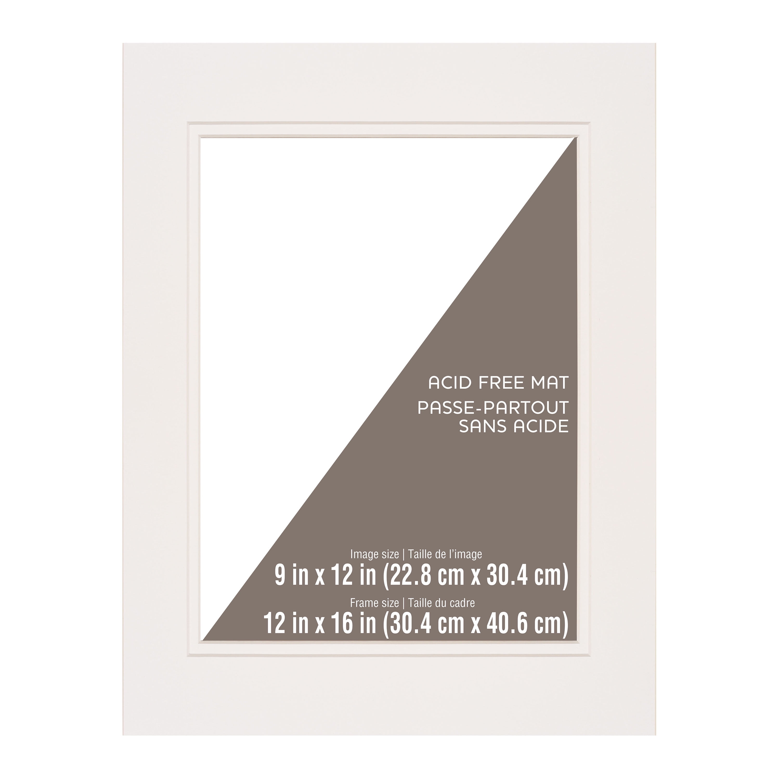 Acid-Free Mat Board Passe-partouts – Pack Of 10, 16x12 Inch With 12x8 Inch Window, White For Photo Framing & Art