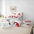 thumbnail image 6 of jejeloiu Cute Santa Claus Bedding Comforter Set 7-Piece,Merry Christmas King Bedding Sets,Red White Gray Bed Sheets For Boy Kids,Microfiber Bedroom Decor Reversible, 6 of 8