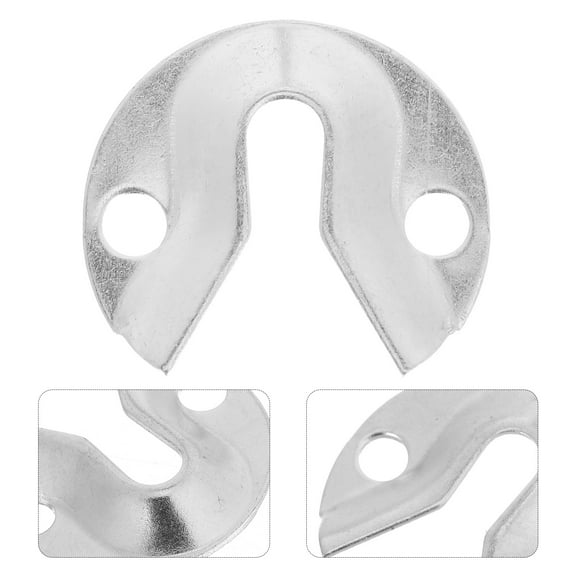 UEETEK 8Pcs Silver Metal Keyhole Bracket Heavy Duty Picture Frame Hanging Kit for Wall