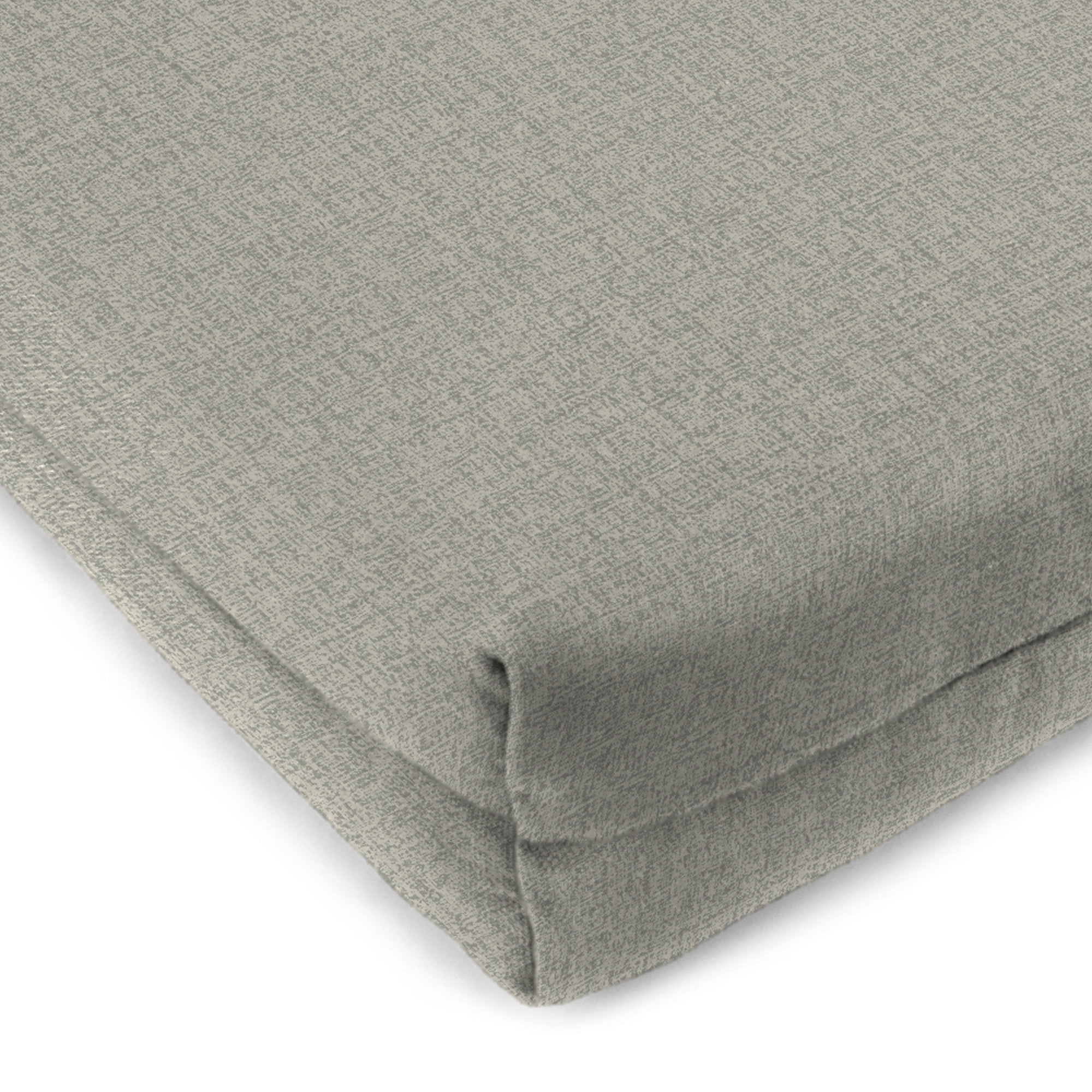 Jordan Manufacturing 17" x 19" McHusk Stone Grey Solid Rectangular Outdoor Chair Pad Seat Cushion with Ties (2 Pack)