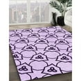 thumbnail image 3 of Ahgly Company Tapis Rectangulaire Lavable en Machine Intérieur Transitionnel Violet à Fleurs Violettes, 2 Pieds x 4 Pieds, 3 of 7