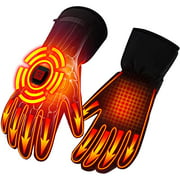 7.4V Rechargeable Battery Heated Gloves with 3 Heating Levels up to 6hrs Warmth,Touchscreen Winter Ski Gloves for Men&Women, Hand warmers for Hiking Motorcycling Hunting Driving Ice Fishing Riding