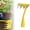 4 Teeth, variant on Iron Weeding Rake, Heavy Duty Garden Hand Weeder Rake, 4/5/6/7 Teeth Weeder Tool for Yard Lawn Garden, Manual Weed Gardening Weeding Tool