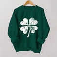 thumbnail image 3 of Wo-Fusoul Chandail à Capuchon pour Garçons et Filles, Chandail à Col Rond Imprimé pour la Saint-Patrick à Manches Longues, Vert, 100 % Coton, Sans Capuchon, 3 of 3