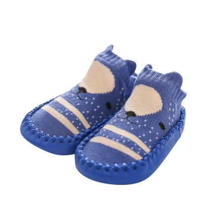 Baby Shoes Girl Formal Cartoon The Floor Socks First Walking Shoes Non- Shoes Girls Sneakers Size 6 Months-12 Months