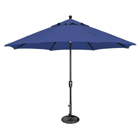 Simply Shade Catalina Octagon Push Button Tilt Umbrella in Black/Blue Sky