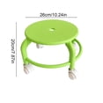 thumbnail image 3 of tumgatte Swivel Wheel Stool Home Plastic Casters Low Stool Living Room Movable Seat for Shoe Changing Sitting Craft Work 10.2x10.2x7.9 Inch, 3 of 6