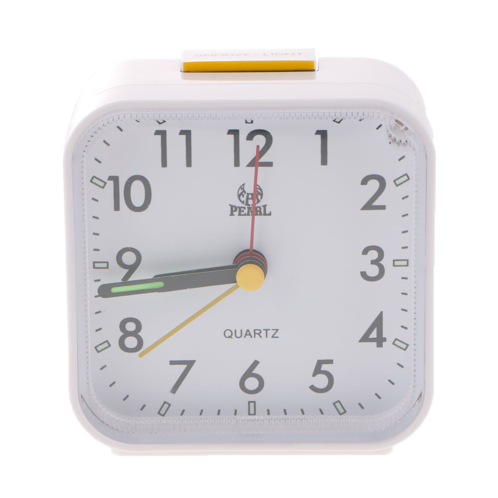 Analog Alarm Clock Alarm,Light,Perfect for Desk Bedside or Travel Snooze 