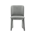 thumbnail image 3 of Maklaine Modern Contemporary Gray Finish Velvet Dining Chair, 3 of 7