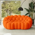 thumbnail image 4 of Sodrens Modern Lazy Floor Sofa,79.53" Bubble Couch,Curved Football Sofa for Living Room,Office,Apartment,No-Assembly,Orange, 4 of 8