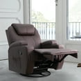 Homall Heated Swivel Rocking Recliner Chair Massage PU Leather 360