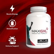 Max International MaxGXL, Unique NAC Formula, Immune and Detox Support, 180 Caps