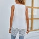 thumbnail image 4 of Blusa sin mangas de encaje sólido informal con cuello en V de verano para mujer a la moda Fridja  gh1296, 4 of 6