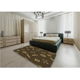 thumbnail image 4 of Ahgly Company Indoor Square Patterned Oak Brown Area Rugs, 5' Square, 4 of 6