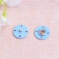 thumbnail image 3 of 10pcs Alloy Button Metal Hands Sew Buttons Coat Buckle Flat Buttons for Clothes (Sky-blue), 3 of 6