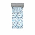 thumbnail image 2 of Ambesonne Floral Fitted Sheet & Pillow Sham Set, Painting Effect Tulips, Full, Blue, 2 of 3