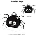 thumbnail image 2 of Cheerland 8 Pcs Spider Gift Bag 8 Pack Black Glitter Halloween Goodie Bags with Handles & Pipe Summerween Cute Spooky Party Favors, 2 of 7