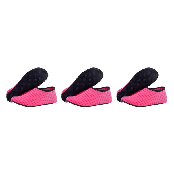 Greeniant 1 par de zapatos de playa antideslizantes de secado rápido calcetines descalzos exterior surf dibujo bajo el agua para adultos rosa Type1 NO1