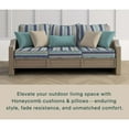 thumbnail image 3 of Stripe Blue & Beige Deep Seating Cushion Set, 3 of 8