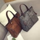 thumbnail image 3 of LHSHID Women's Leather Tote Bag Vintage Shoulder Crossbody Large Daily Purse Handbag (Black), 3 of 3