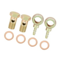 Unique Bargains 2 Sets 14mm Banjo Hose Barb Bolt Fittings Banjo Bolt Washer for Vehicles