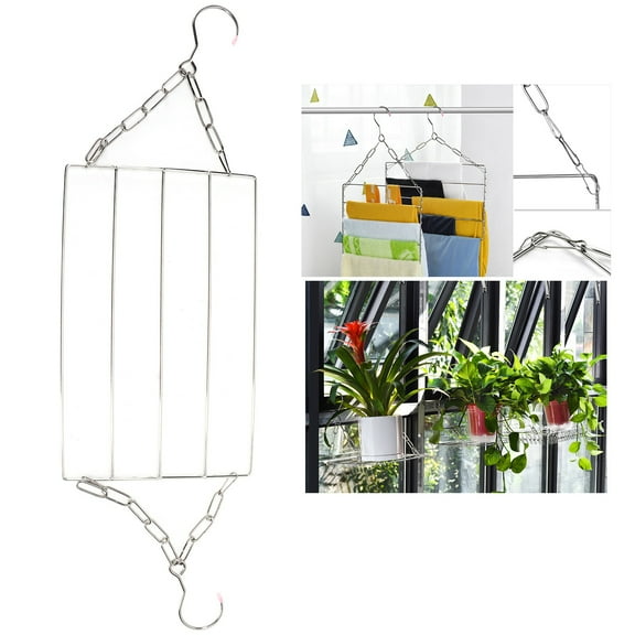 Riousery Stainless Steel Laundry Drying Rack, Multifunctional Hanging Clothes Drying Rack for Towels & Socks - Space Saving Design