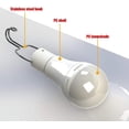 thumbnail image 4 of Bombilla LED alimentada por energía solar: linterna portátil con carga USB, lámpara de lectura para interiores, oficina, cocina, con panel solar, 2 lámparas, 4 of 5