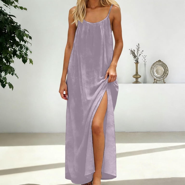 purple denim dress women Ndbuld for Fashion Women Summer Round-Neck Casual Solid Sleeveless Sleepshirts Sling Backless Dress Xxl 2026-6-2 Unavailable page Select Pants Waist Size:33W 2% Elastane Denim jumper dress