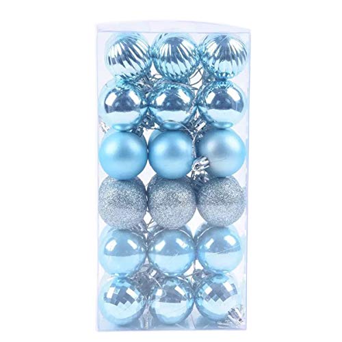Christmas Ball Ornaments Christmas Tree Decoration Ball Ornaments Shatterproof Christmas Decorations Tree Balls Pendants Wedding Halloween Party Decoration Ice Blue, 4 cm/1.5'' Pack of 36 pcs Christmas Ball Ornaments Christmas Tree Decoration Ball Ornaments Shatterproof Christmas Decorations Tree Balls Pendants Wedding Halloween Party Decoration Ice Blue, 4 cm/1.5'' Pack of 36 pcs